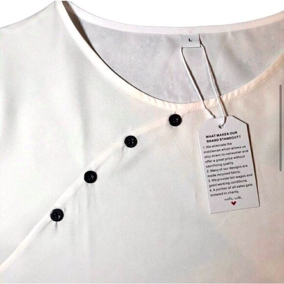 Top and Bottom Outfit with Floral Print in Cream/Blue/Green Women’s Large - Picture 4 of 13